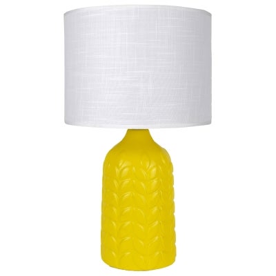 Bloom Ceramic Base Table Lamp, Yellow
