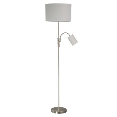 Cylinya Metal Base Mother & Child Floor Lamp, White