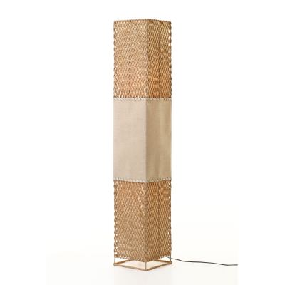 Heliolux Paper Rope & Linen Floor Lamp, Khaki