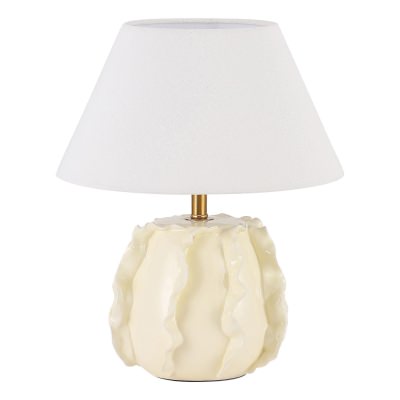 Lila Ceramic Base Table Lamp, Matte White