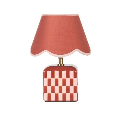 Valentina Ceramic Base Table Lamp, Coral / Pink