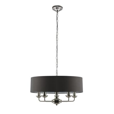 Beata Metal Chandelier with Fabric Shade, Large