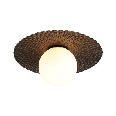 Orbis Iron & Glass Wall / Ceiling Light, Gold / Black