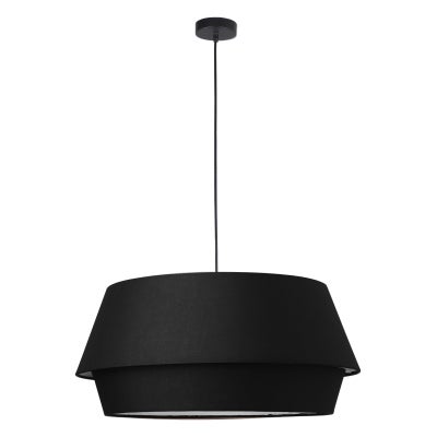 Elisa Fabric Shade Pendant Light, Black