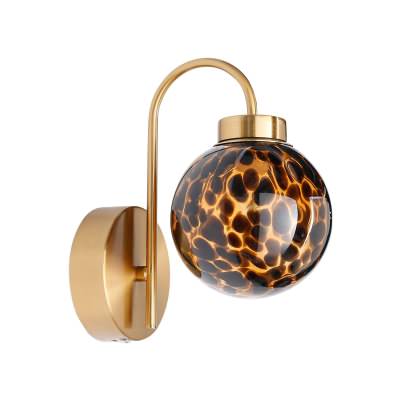 Rhea Battery Operated Rechargeable LED Wall Sconce with Touch Dimming, CCT, Lava / Brass