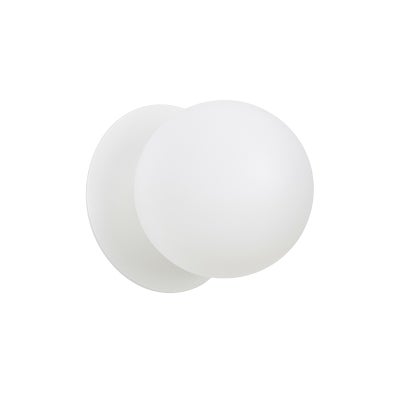 Odessa IP44 Dimmable LED Wall Light, Frosted Glass Shade, 3000K, Small, Opal / White