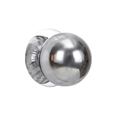 Odessa IP44 Dimmable LED Wall Light, Ripple Glass Shade, 3000K, Small, Smoky / Chrome