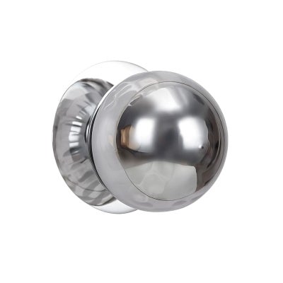 Odessa IP44 Dimmable LED Wall Light, Ripple Glass Shade, 3000K, Large, Smoky / Chrome