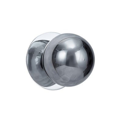 Odessa IP44 Dimmable LED Wall Light, Ripple Glass Shade, 4000K, Small, Smoky / Chrome