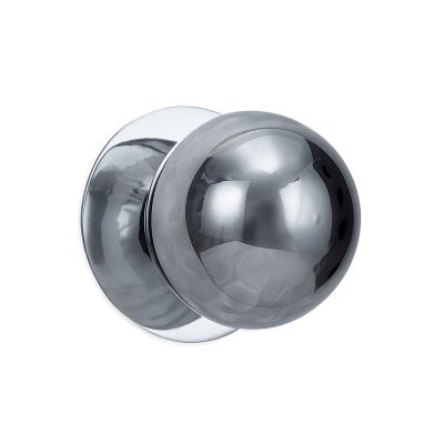 Odessa IP44 Dimmable LED Wall Light, Ripple Glass Shade, 4000K, Large, Smoky / Chrome