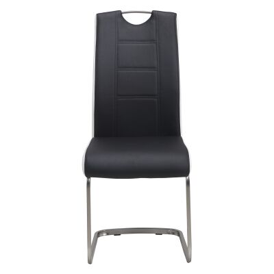Atlant Faux Leather Dining Chair, Black