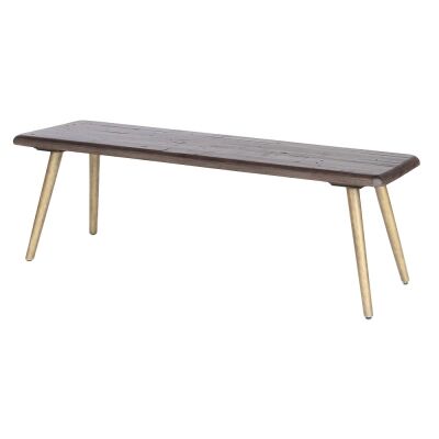 Lineo Reclaimed Timber Dining Bench, Metal Leg, 160cm