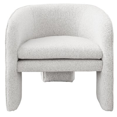 Allenton Boucle Fabric Occasional Armchair, Off White