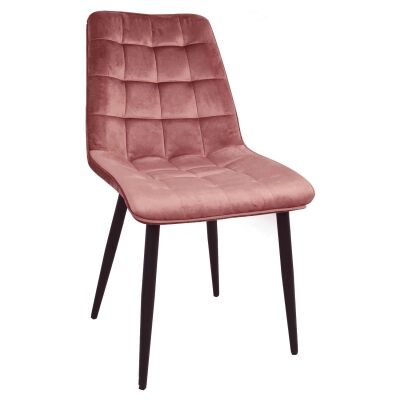 Lumy Velvet Fabric Dining Chair, Blush