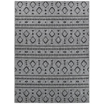 Pacific No.3333 Indoor / Outdoor Rug, 170x120cm, Grey / Black