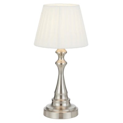 Loren Iron Base LED Touch Table Lamp, Nickel