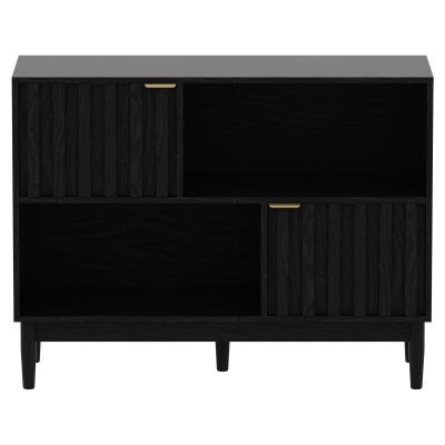 Linda Wooden 2 Door Sideboard, Type B, 106cm, Black