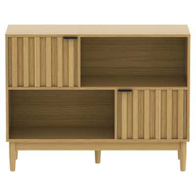 Linda Wooden 2 Door Sideboard, Type B, 106cm, Natural