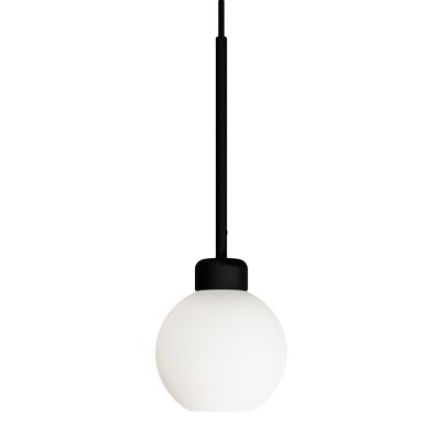 Parlour Lite Sphere Pendant Light, White / Textured Black