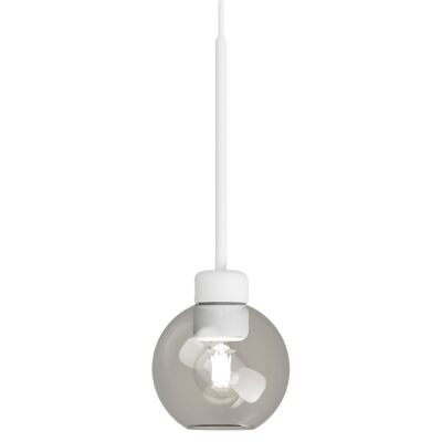 Parlour Lite Sphere Pendant Light, Clear / Textured White