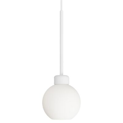 Parlour Lite Sphere Pendant Light, White / Textured White
