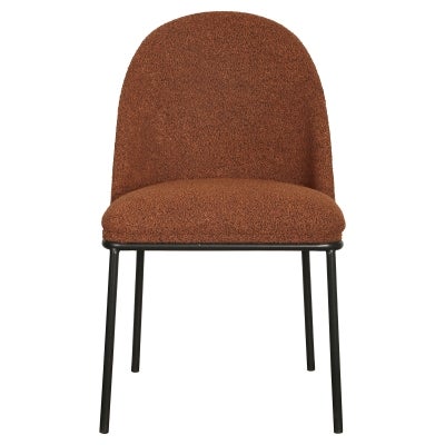 Zermat Boucle Fabric Dining Chair, Terracotta