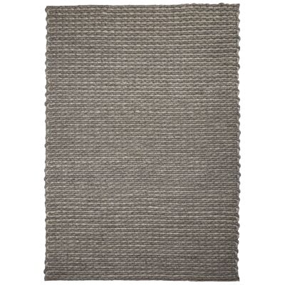 Lisbon Handwoven Wool Rug, 160x110cm, Grey