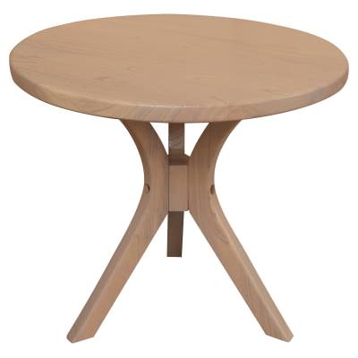 Gatsby Mindi Wood Round Side Table, Large, Natural