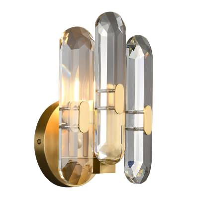 Elegante Iron & Crystal Glass Wall Light