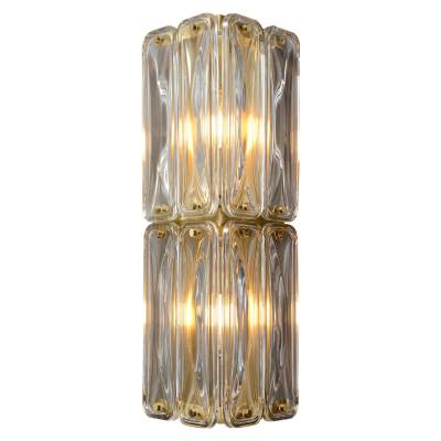 Scutum Iron & Artistic Glass Double Wall Light