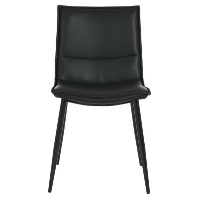 Lusers Faux Leather Dining Chair, Black
