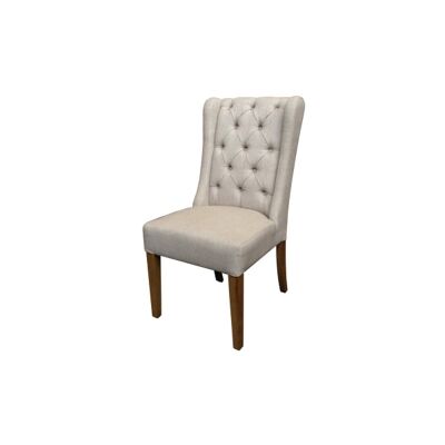 Stonington Fabric Wing Back Dining Chair, Flaxen