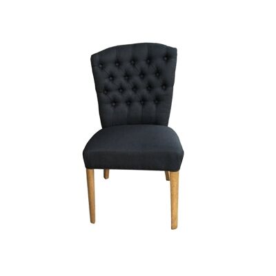 Monroe Fabric Dining Chair, Black