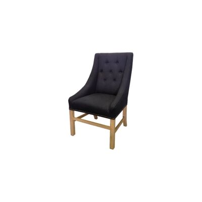 Wellesley Fabric Dining Chair, Black