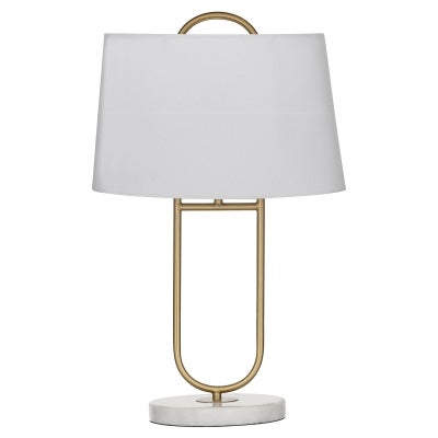 Amalfi Bennesse Metal & Marble Base Table Lamp