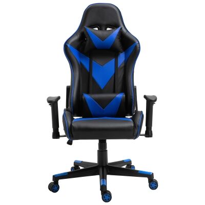 Thunderbolt PU Leather Gaming Chair, Black / Blue