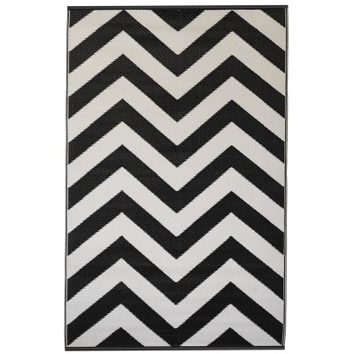Laguna Reversible Outdoor Rug, 270x180cm, Black / White