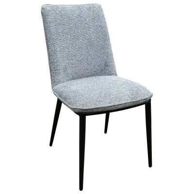 Clure Fabric & Metal Dining Chair, Grey