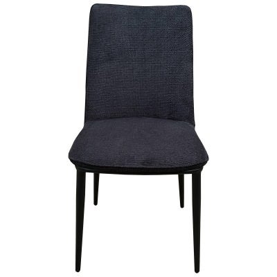 Clure Fabric & Metal Dining Chair, Onyx