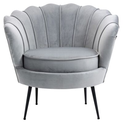 Lotus velvet sales accent tub chair
