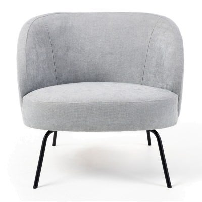 Lulu Fabric Tub Chair, Ash Grey