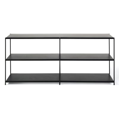 Luwin Metal Console Table, Metal Top, 150cm, Black