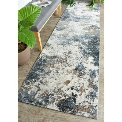 Oxford No.63395 Modern Runner Rug, 300x80cm, Blue