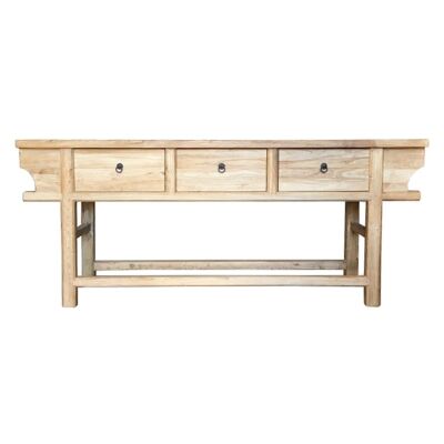Wanli Reclaimed Elm Timber Oriental Hall Table, 200cm