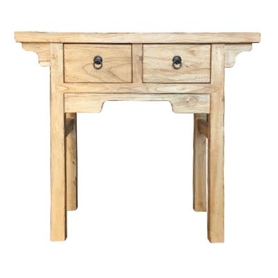 Wanli Reclaimed Elm Timber Oriental Hall Table, 90cm
