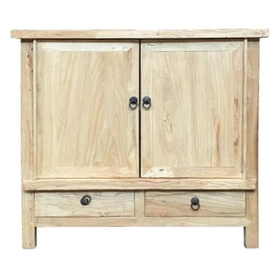 Chenghua Reclaimed Elm Timber 2 Door 2 Drawer Oriental Side Cabinet