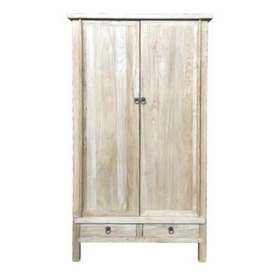 Chenghua Reclaimed Elm Timber 2 Door 2 Drawer Oriental Cupboard / Linen Press