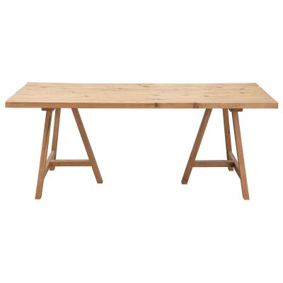 Auvers Timber Trestle Dining Table, 200cm