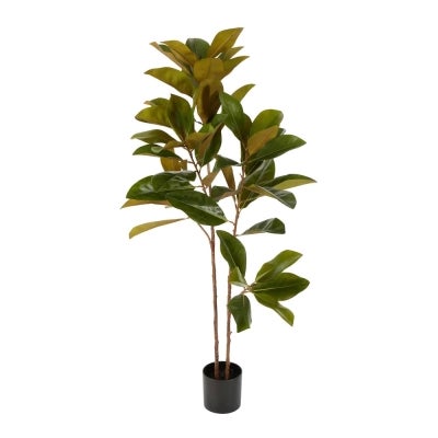 Potted Real Touch Artificial Magnolia Tree, 120cm