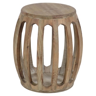 Gisela Fir Timber Round Accent Stool